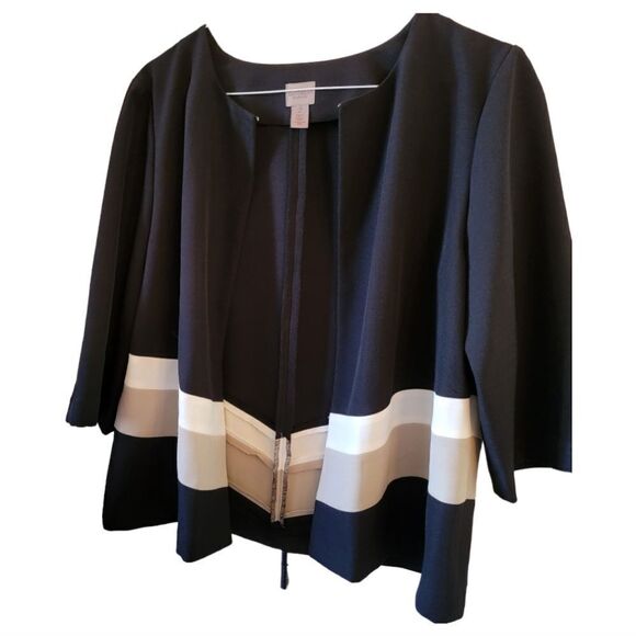 Chico’s Easywear Colorblock Cardigan Size Medium - Picture 3 of 8